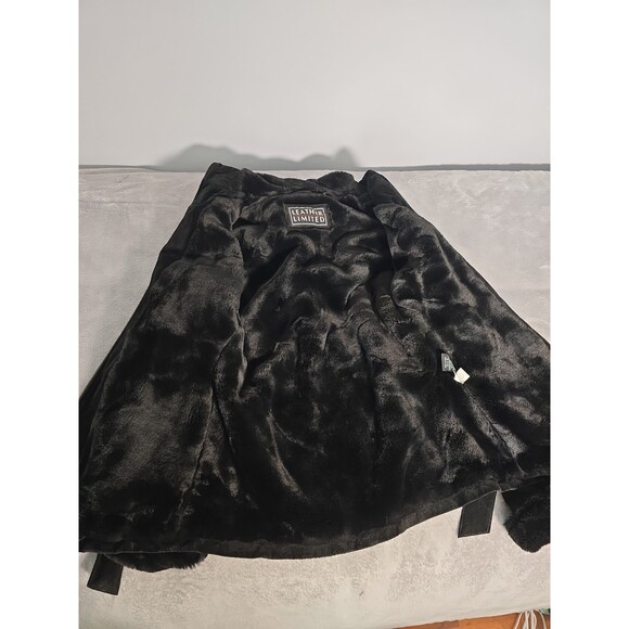 Leather Limited Women’s Genuine Leather Coat Small Black Faux Fur Lined... - Picture 7 of 7